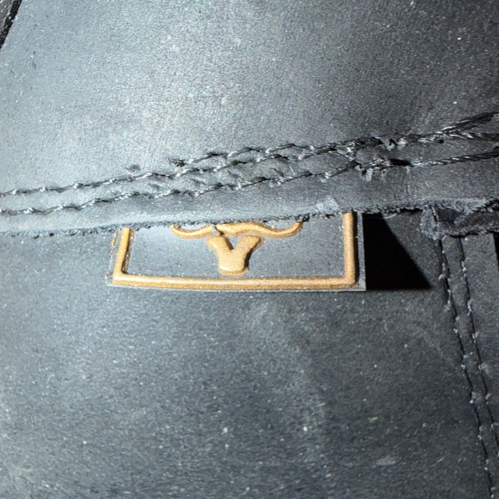 Black Python Print Square Toe Boots with Double Z… - image 12